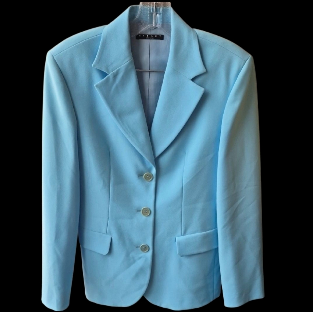 Sisley Sky Blue Women's Blazer Sz 6